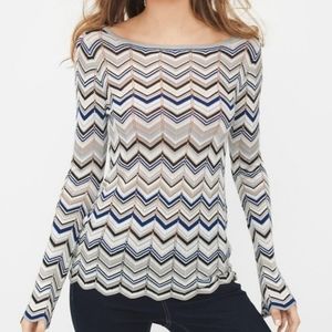 White House/Black Market ZigZag Cross Back Sweater